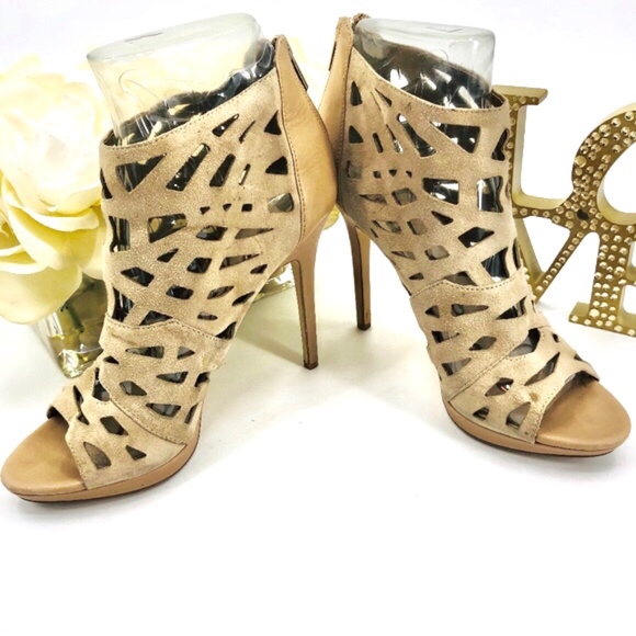 Sam Edelman Cut Out Suede Ankle Boots Booties - Picture 2 of 6